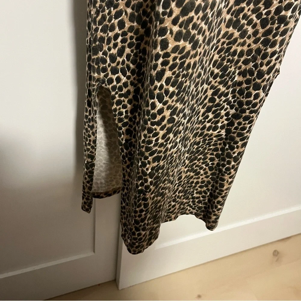 J. Crew Animal Print Sleeveless Maxi Dress Size Small Leopard Sexy Summer